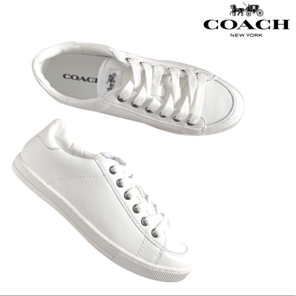 Coach 5⭐️ Rated White Leather Lace Porter Sneaker - Picture 13 of 13